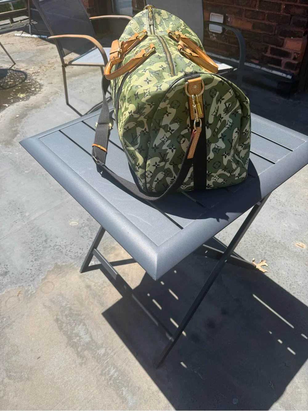 Louis Vuitton Takashi Murakami Camo Duffle